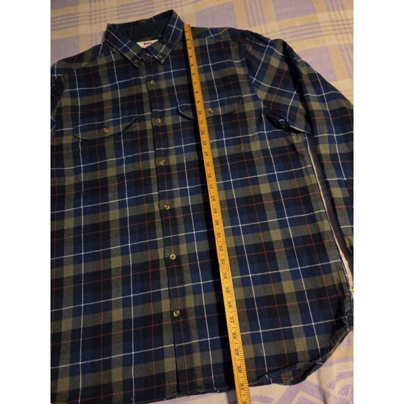 Fjallraven Singi Heavy Flannel Button Down Work Shirt Brown Plaid Mens Size XXL - Picture 9 of 11